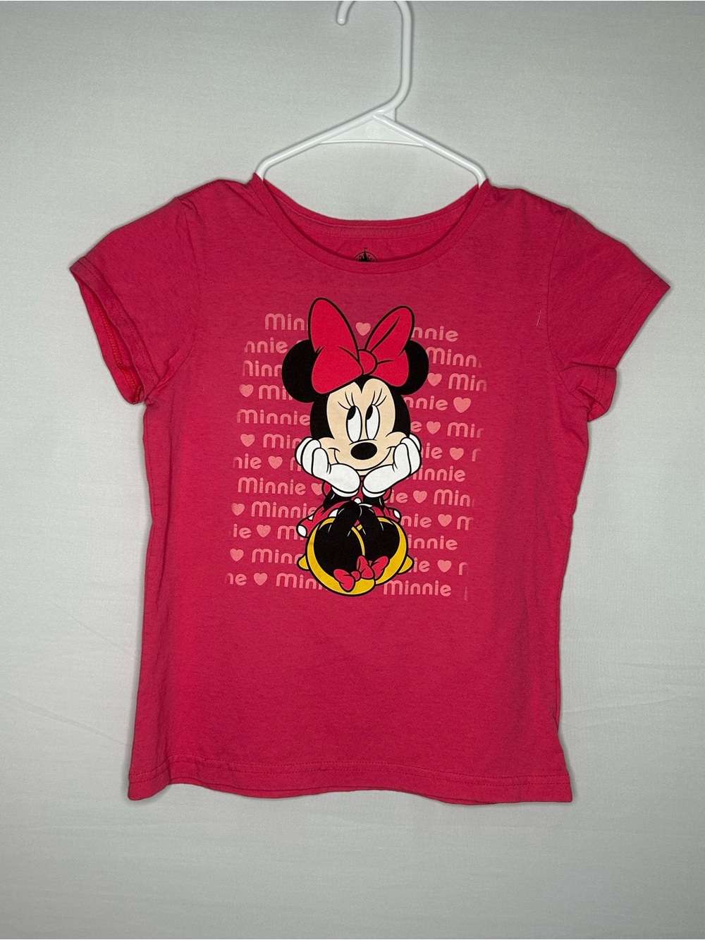 Disney Minnie Mouse Hot Pink Tee with Bow Graphic